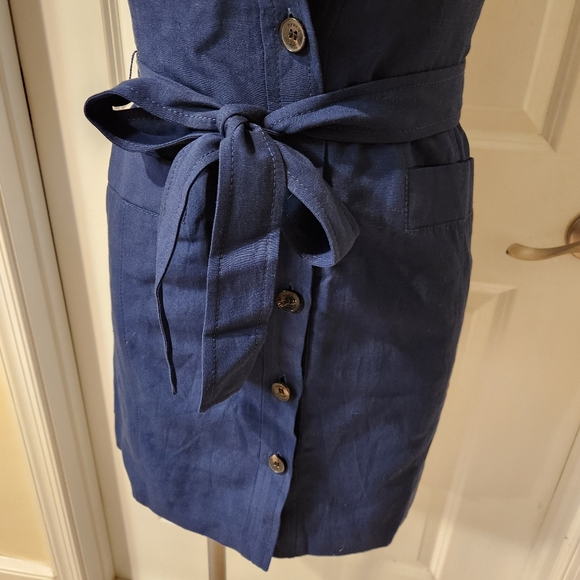 Karen Millen New Linen Dress Size 2P - Picture 2 of 8